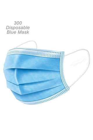 CW300 - Light Blue Disposable Face Mask - 3 Layered Health Protection
